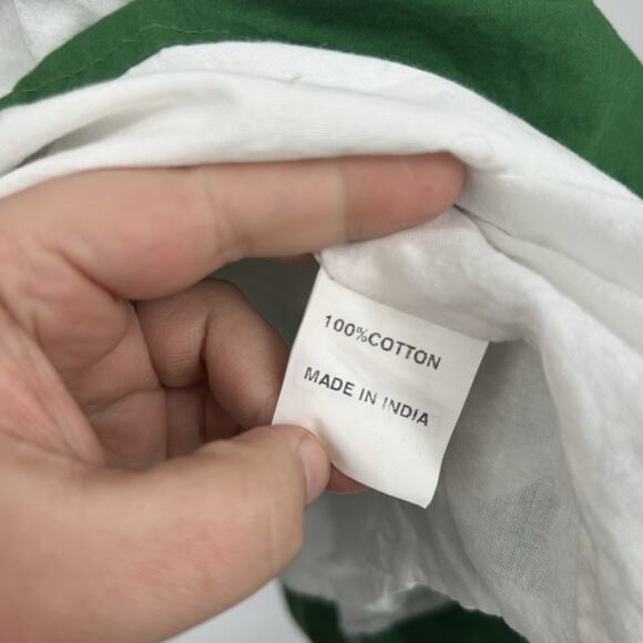 Eshakti Green White Stripe Fit & Flare Dress with Pockets Size Medium 10 M - Picture 5 of 7